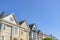 Townhouses with stone and wood wall sidings in San Francisco, California