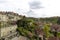 Townhouses, terraces and green gardens in Bern