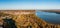 Townscape of Hannibal in Missouri from Lovers Leap overlook