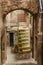 Townscape Scanno, arch, courtyard, stairs