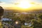 Townscape view at sunset in Spain