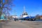 The tows moored in the harbor of the city of Baltiysk