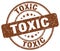 toxic brown grunge round vintage stamp