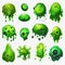 toxic green slime ai generated