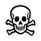 Toxic hazard Simple icon on product packaging and box