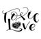 Toxic love - Black text isolated on white background, vector illustration