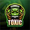 Toxic mascot esport logo design