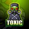 Toxic mascot esport logo design