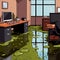 Toxic office with puddles of slime, indicating toxic work culture workplace