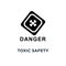 Toxic safety sign icon. Simple element illustration. Toxic safet