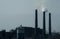 Toxic smoke emitted from industrial plant smokestacks