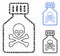 Toxic vial Mosaic Icon of Round Dots