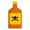 Toxin bottle icon, cartoon style