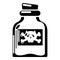 Toxin bottle icon, simple style