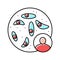 toxoplasmosis disease color icon vector illustration