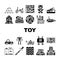 toy baby child kid icons set vector