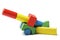 Toy blocks cannon, multicolor artillery wooden gun