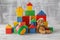 Toy Blocks City, Baby House Building Bricks, Kids Wooden Cubic o