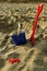 Toy Bucket and Spade on Beach