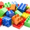Toy building colorful blocks.