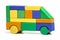 Toy Bus, Children Simple Jigsaw, Colors Wooden Car