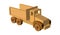 Toy car. Wooden toy truck. Vector illustration eps 10 isolated on white background cartoon style.