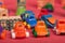 Toy cars plastic and wooden toy