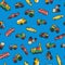 Toy cars seamless wallpaper