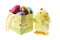 Toy Chick and Shopping Bag with Easter Eggs