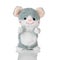 Toy for children soft mouse cheerful, talking, chatterbox toy, repeating animal, speech development in children, isolated on a whi