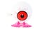 Toy clockwork white eye with pink legs