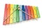 Toy colorful xylophone, isolated, with clipping pa