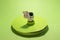 toy cow on chromakey isolated funny object green screen