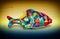 Toy decorative fish hand painted paints