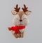 Toy deer from felt, Soft toy for child..