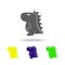 toy dragon colored icons. Element of toys. Can be used for web, logo, mobile app, UI, UX