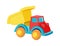 Toy Dump Truck Plastic Car in Bright Colors Vector