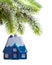 Toy house on a New Year\'s tree-dream about house