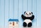 Toy house and panda