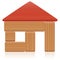 Toy House Simple Wooden Building Blocks