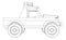 Toy jeep. Coloring picture. Car outline picture