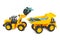 Toy loader and truck with puzzle