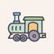 toy locomotive color vector doodle simple icon
