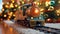 Toy Locomotive Under the Christmas Tree. Happy New Year. Merry Christmas. Christmas Tree.