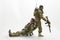 Toy man soldier action figure white background