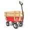 Toy mini wagon with wooden side fence Perspective 3D