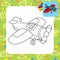 Toy plane. Coloring page