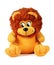 toy plush lion on a white background