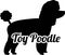 Toy poodle silhouette real word