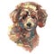 The Toy Poodle watercolor hand painted dog portrait